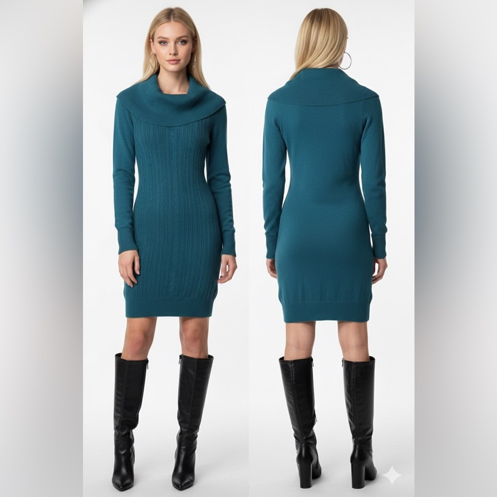 Bcbgmaxazria sweater dress with big collar